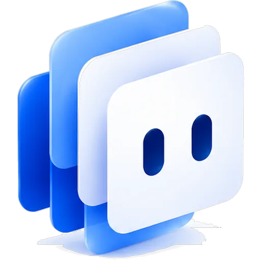 Gama, the Diggama mascot: four glass tiles with two eyes on the front one